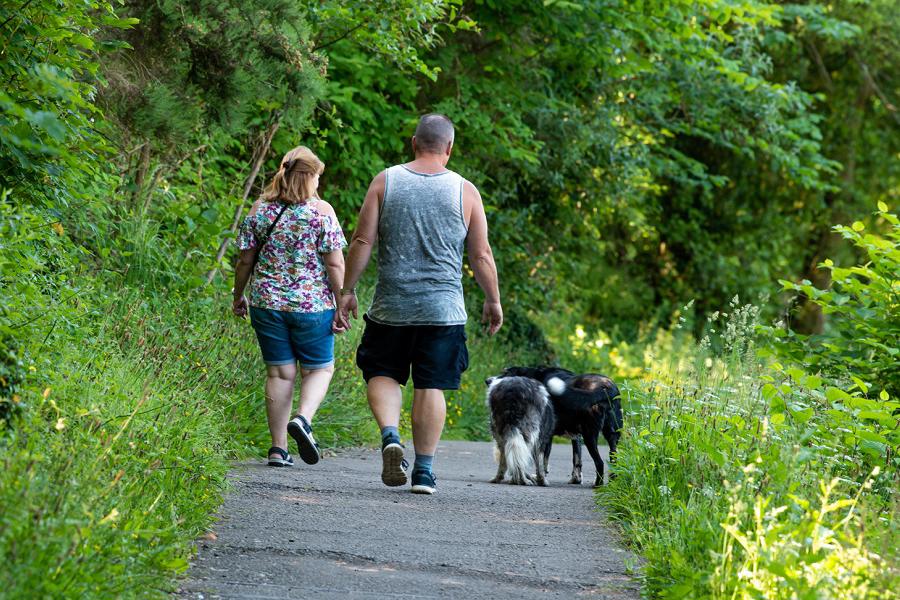 Walkers on the Taff Trail
